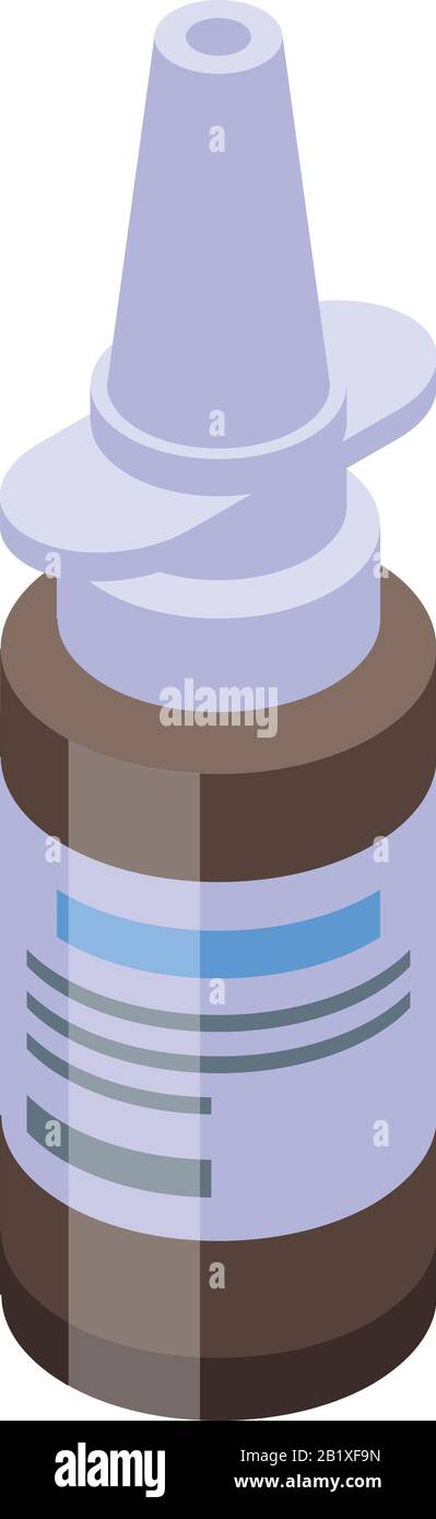 Nose sprayer icon, isometric style Stock Vector