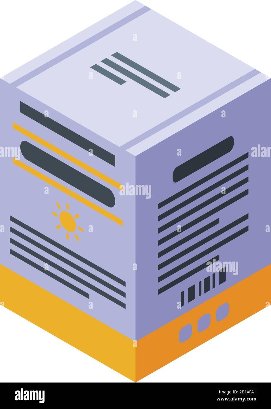 Vitamin jar pack icon, isometric style Stock Vector