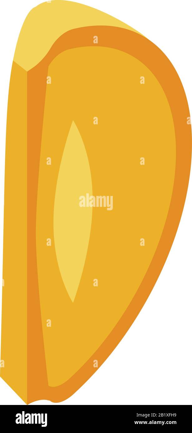 Persimmon slice icon, isometric style Stock Vector