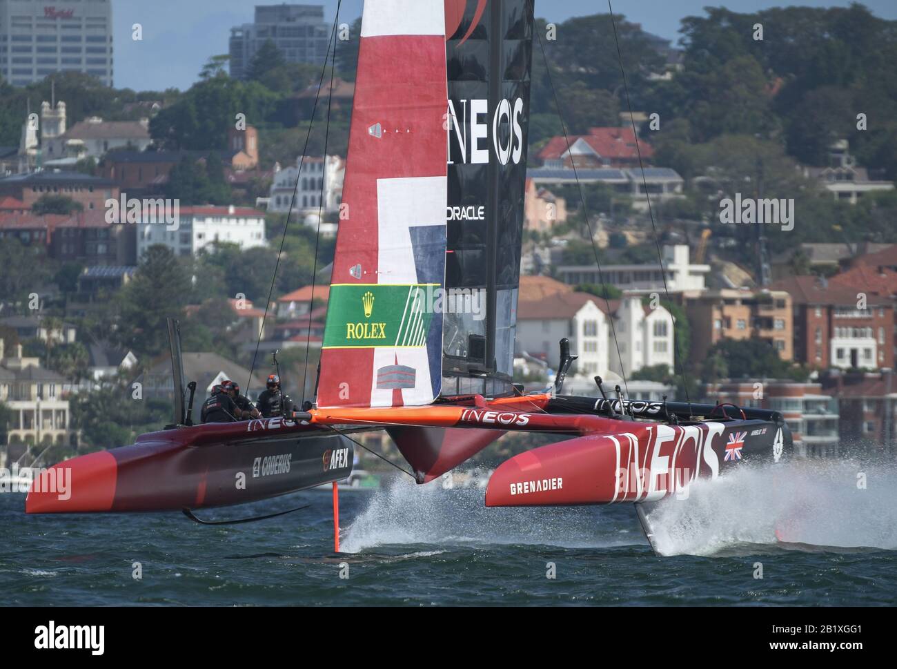 Great Britain SailGP Team helmed by Ben Ainslie in action during Race