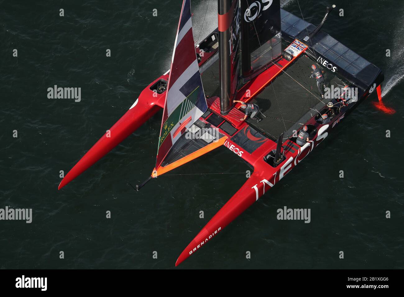 Great Britain SailGP Team helmed by Ben Ainslie in action during Race