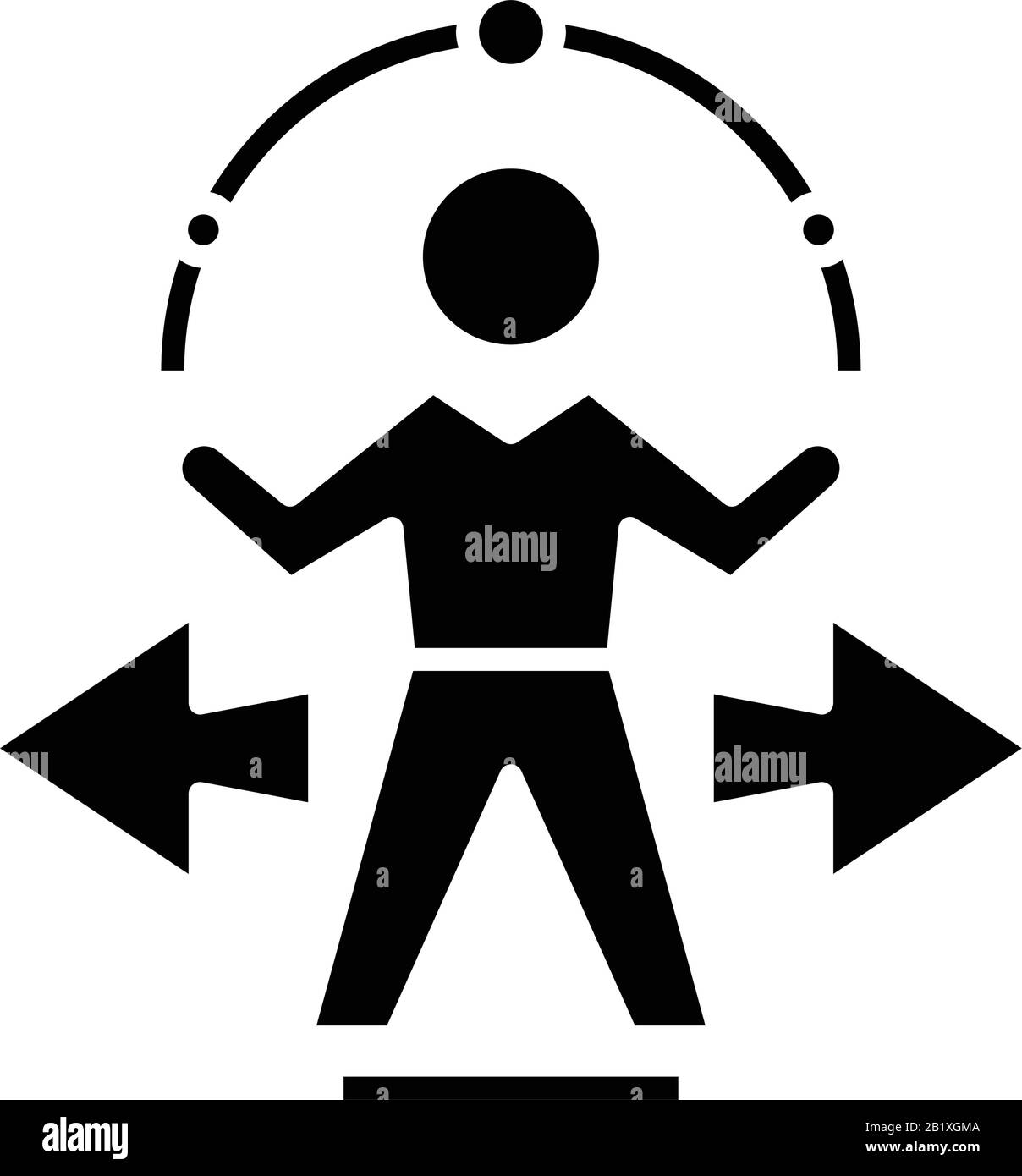 Comlicated tasks black icon, concept illustration, vector flat symbol ...