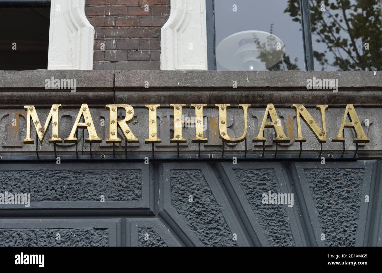´Hash Marihuana & Hemp Museum´, Oudezijds Achterburgwal, Amsterdam, Niederlande Stock Photo