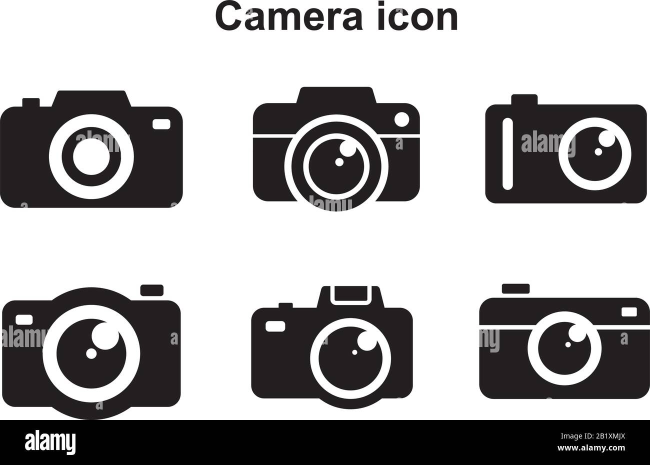 Camera icon template black color editable. Camera icon symbol Flat ...
