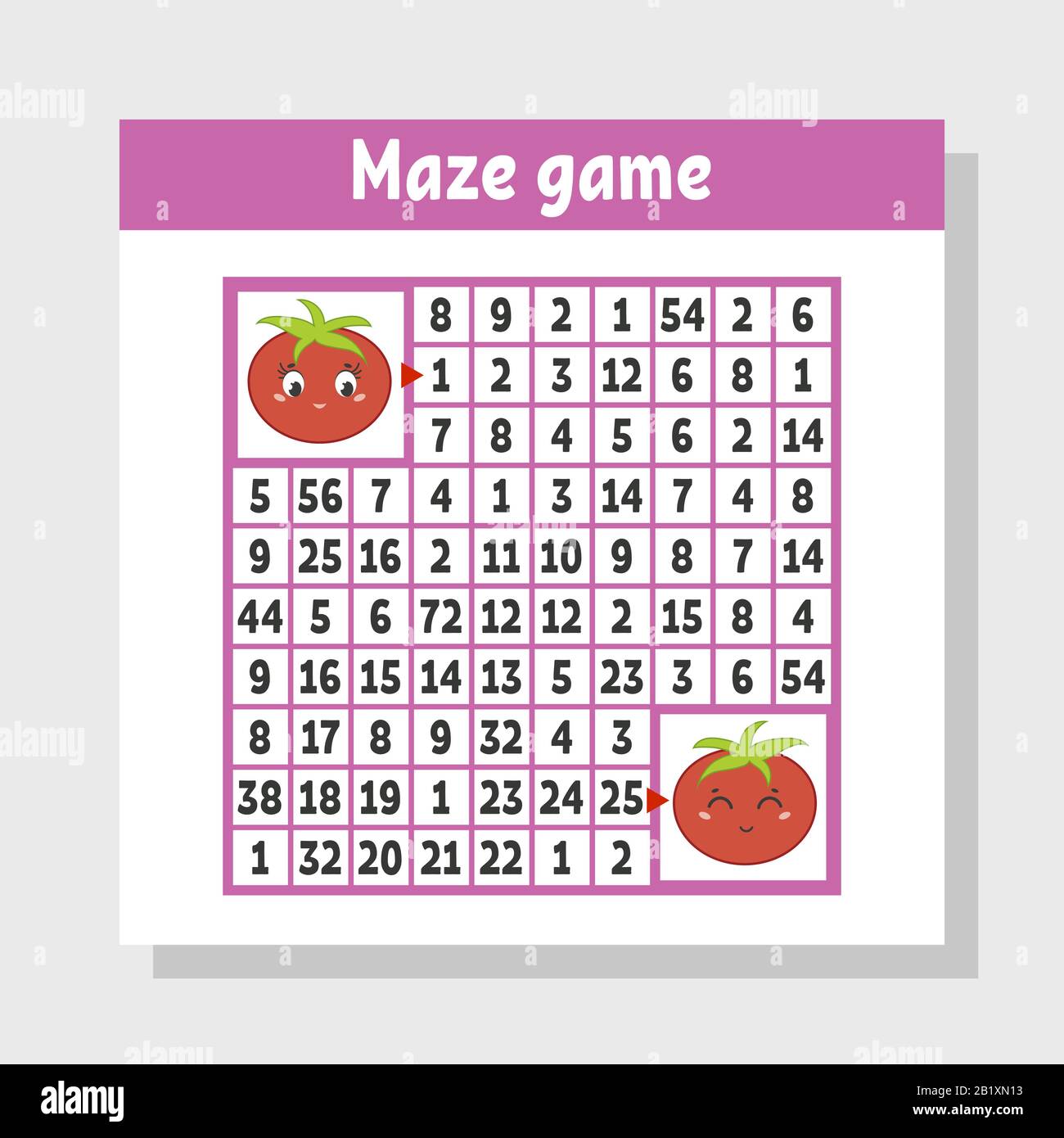 Math puzzle labyrinth hi-res stock photography and images - Alamy
