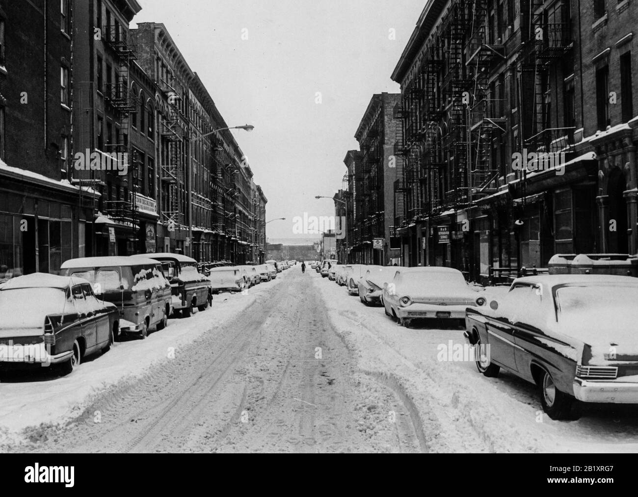 snow in new york, december 1966 Stock Photo Alamy