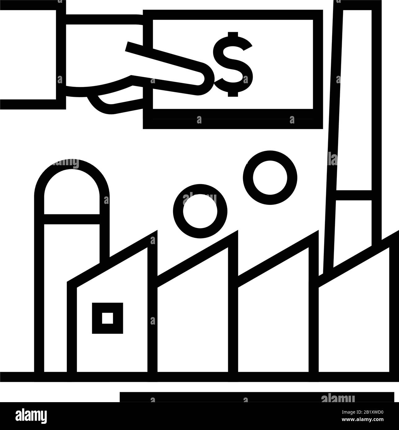 Investment line icon, concept sign, outline vector illustration, linear ...