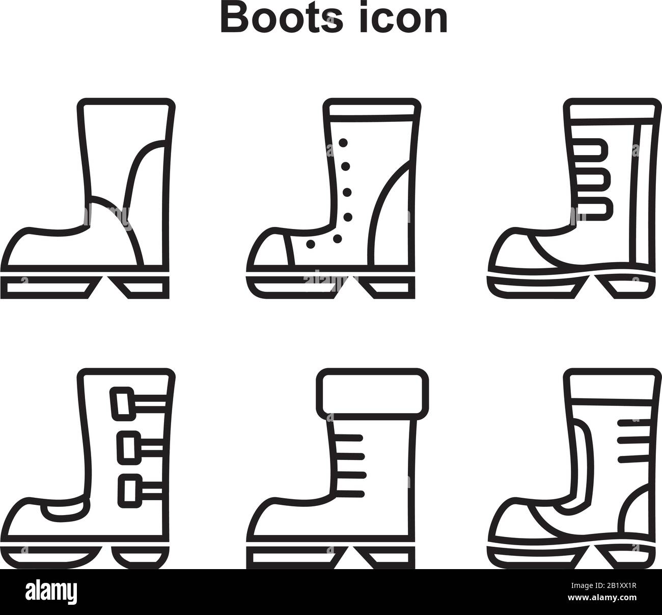 Boots icon template black color editable. Boots icon symbol Flat vector ...