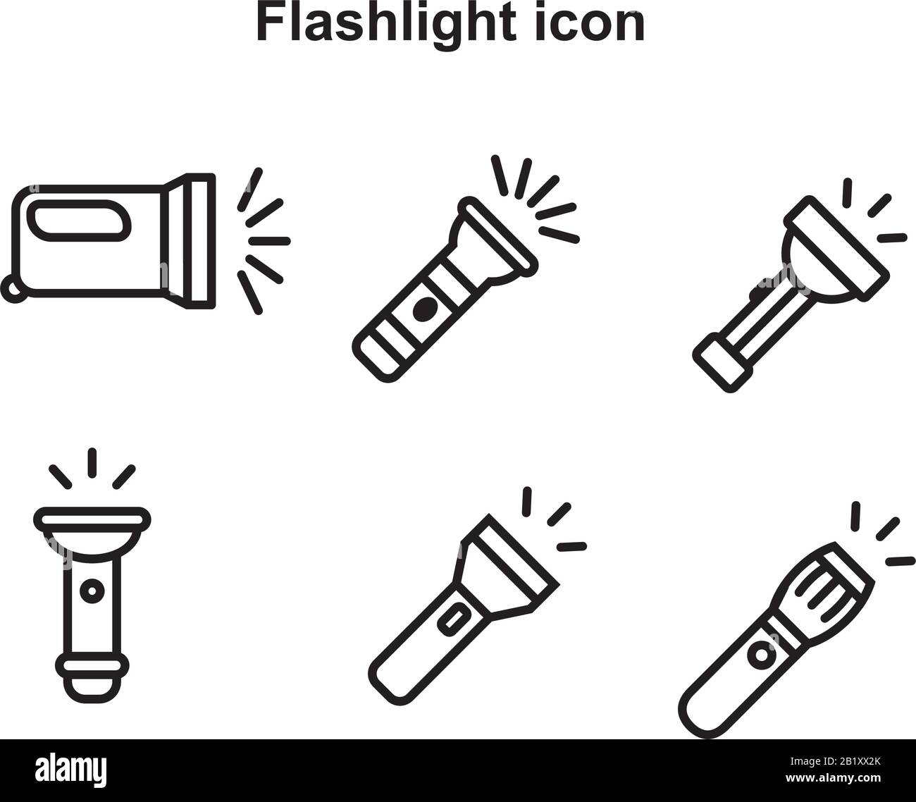 Flash light icon template black color editable. Flash light icon symbol
