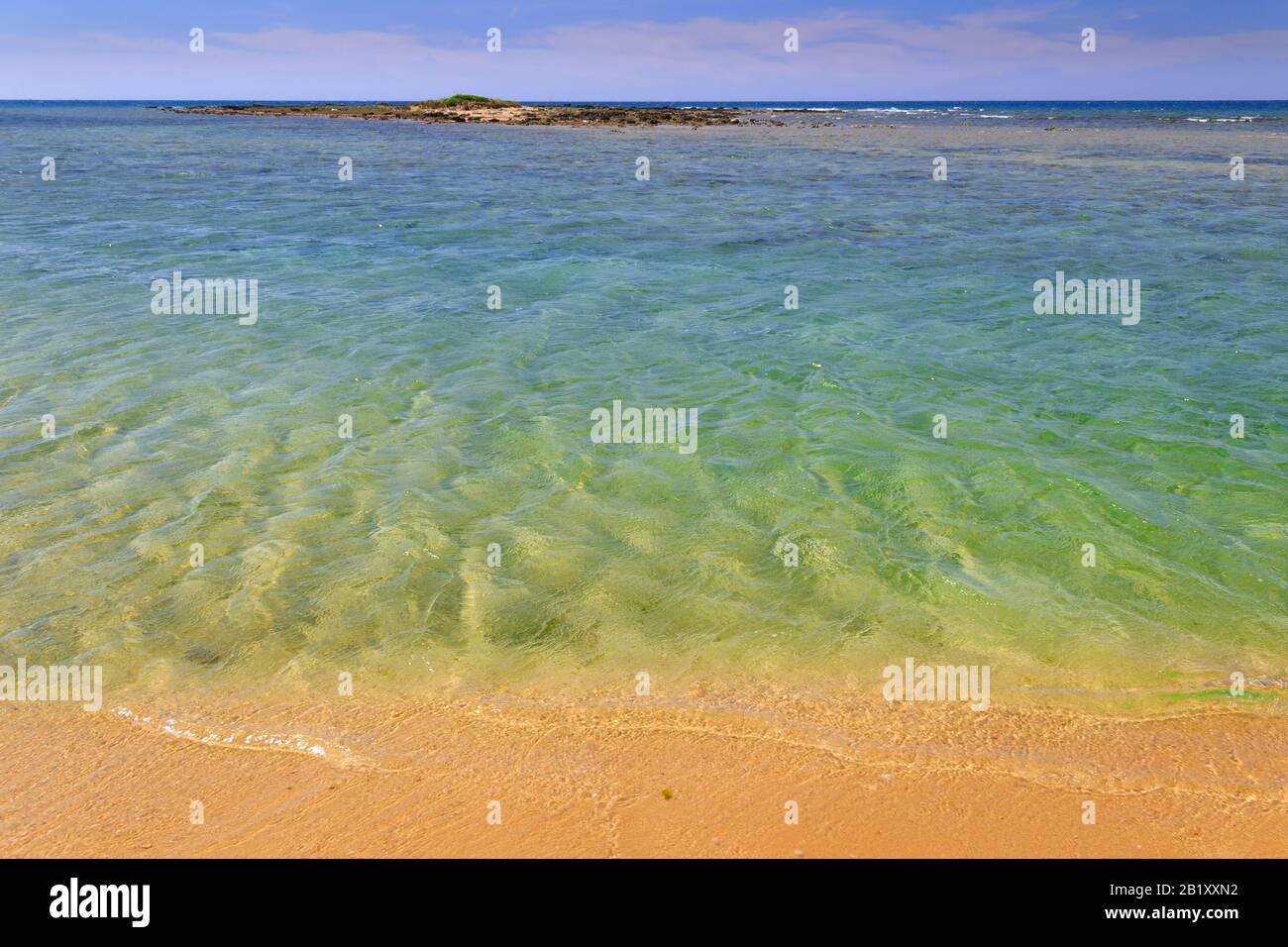 Salento coast: Lido Marini is typical beach with sandy coves and cliffs. ITALY, Apulia. Stock Photo