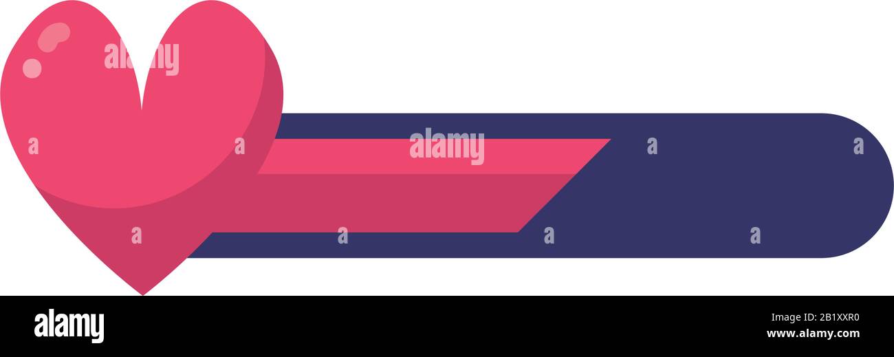 heart bar line style icon design, videogame play leisure gaming ...