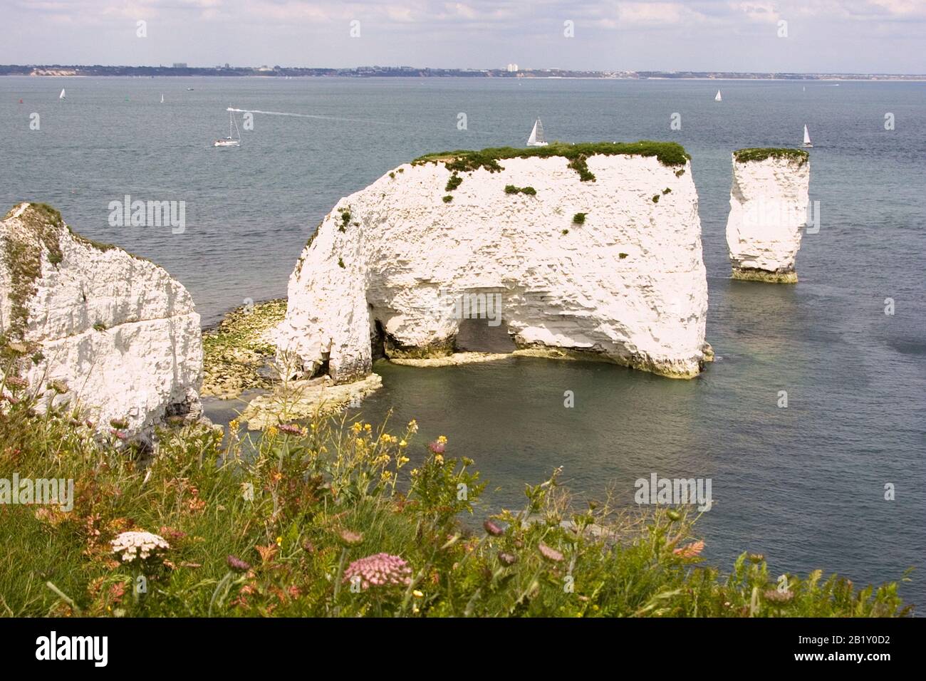 Old Harry Rocks, Handfast Point, Dorset,, England, UK: part of the ...