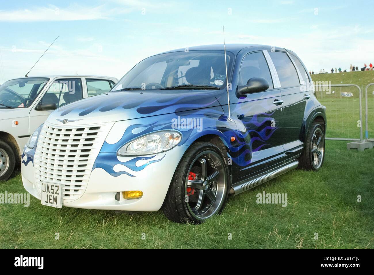 Custom Chrysler PT Cruiser hotrod at a motorsport event near Northampton, UK on September 9, 2006 Stock Photo