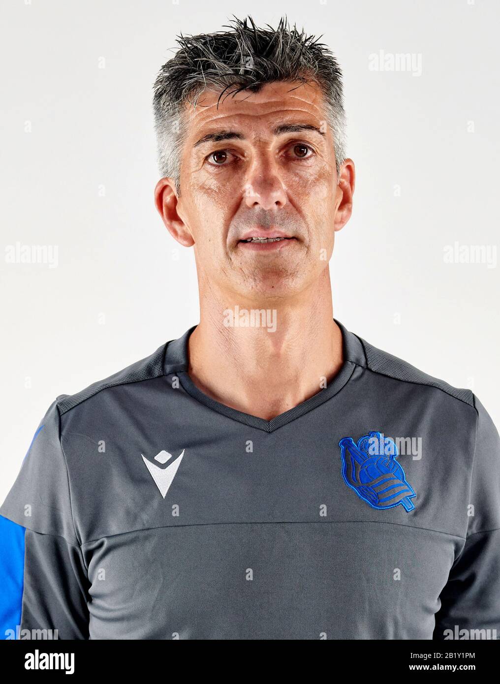 Football Spain - La Liga Santander 2019-2020 / ( Real Sociedad de Futbol ) -  Imanol Alguacil Barrenetxea ,Coach of Real Sociedad de Futbol Stock Photo