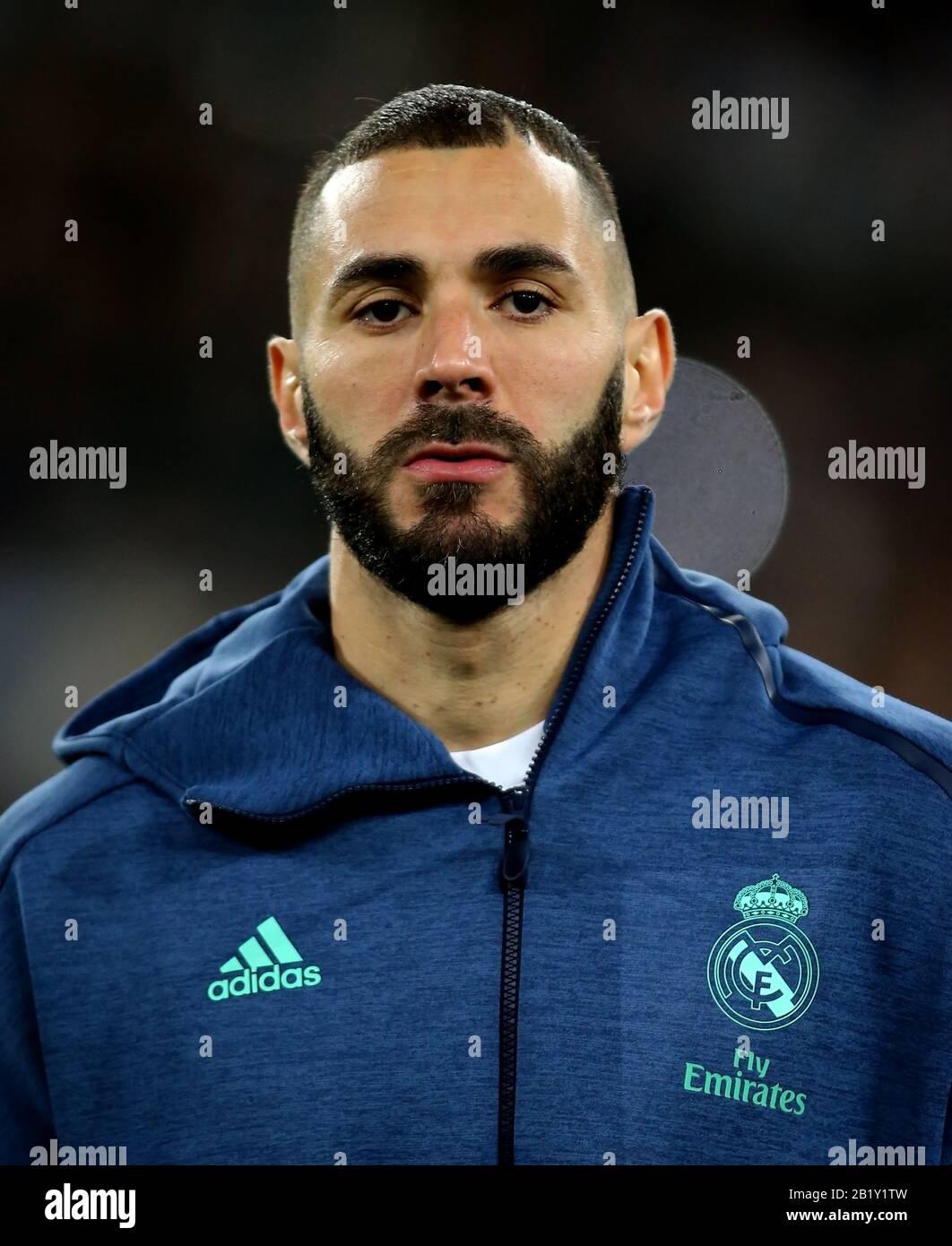Football Spain - La Liga Santander 2019-2020 / ( Real Madrid Club de Futbol ) -  Karim Mostafa Benzema " Karim Benzema " Stock Photo