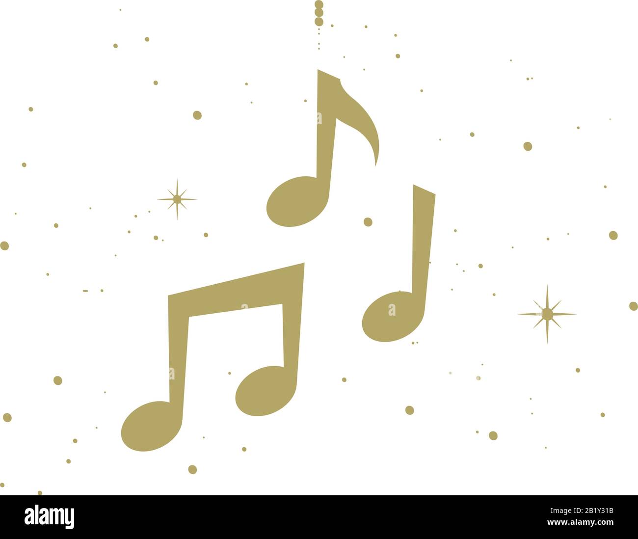 gold musical notes and stars Stock Vector Image & Art Alamy