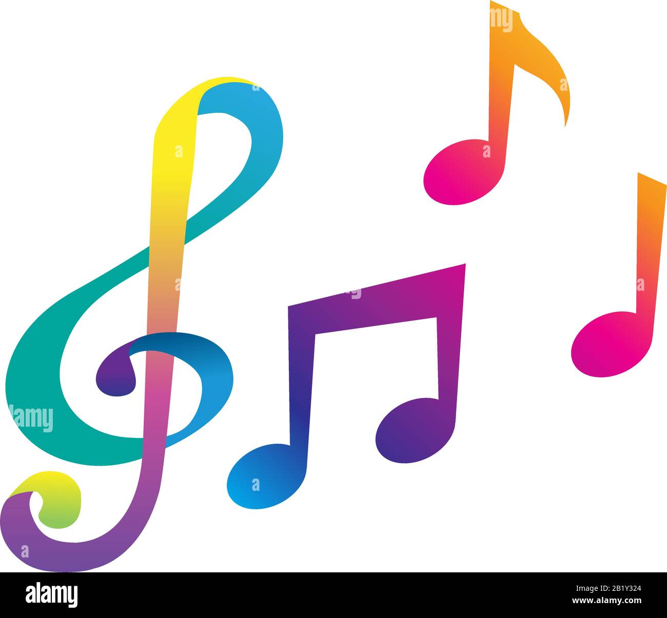colorful musical notes Stock Vector Image & Art - Alamy