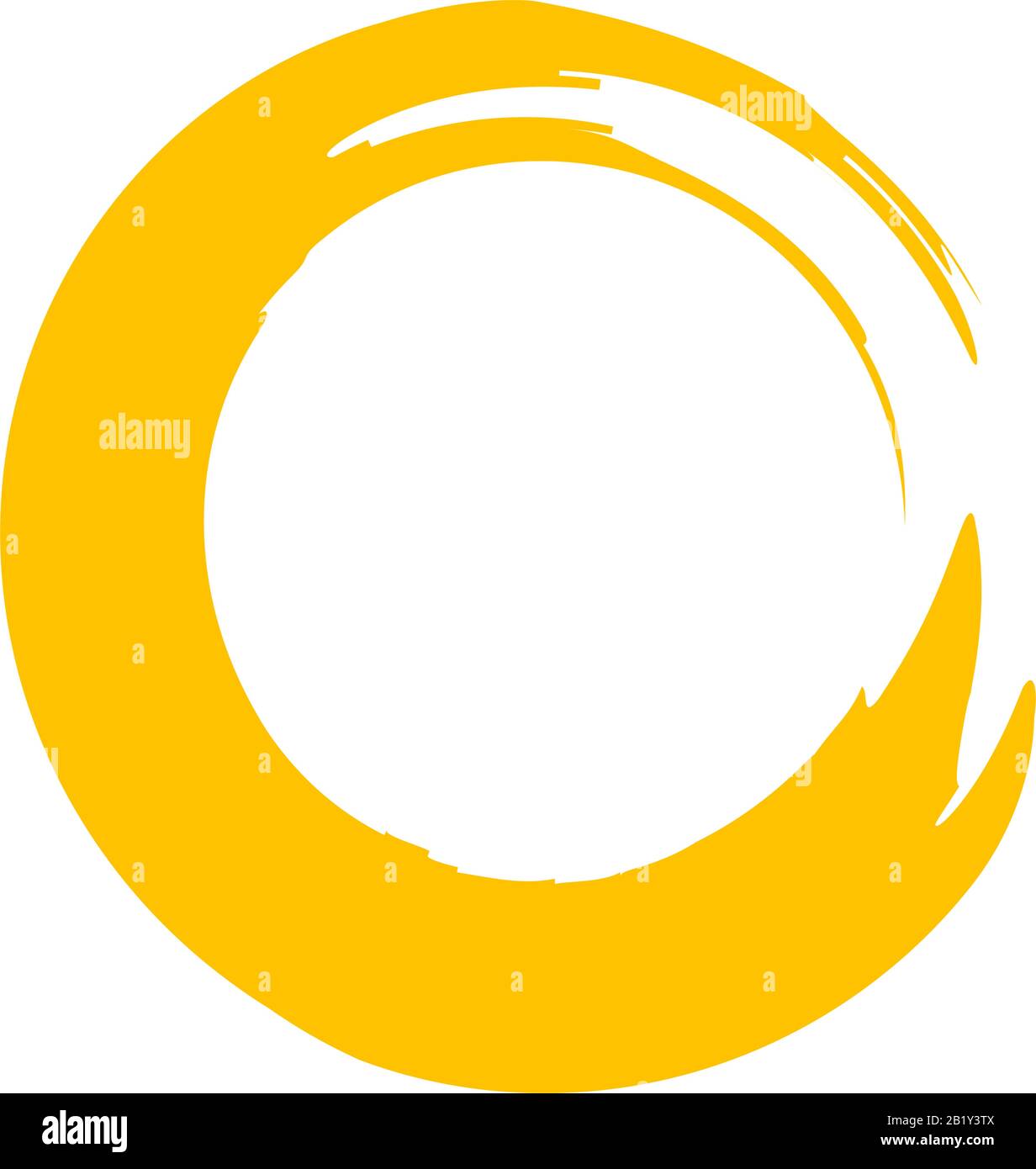 sun, yellow lines created circular abstract shape, vector Stock Vector