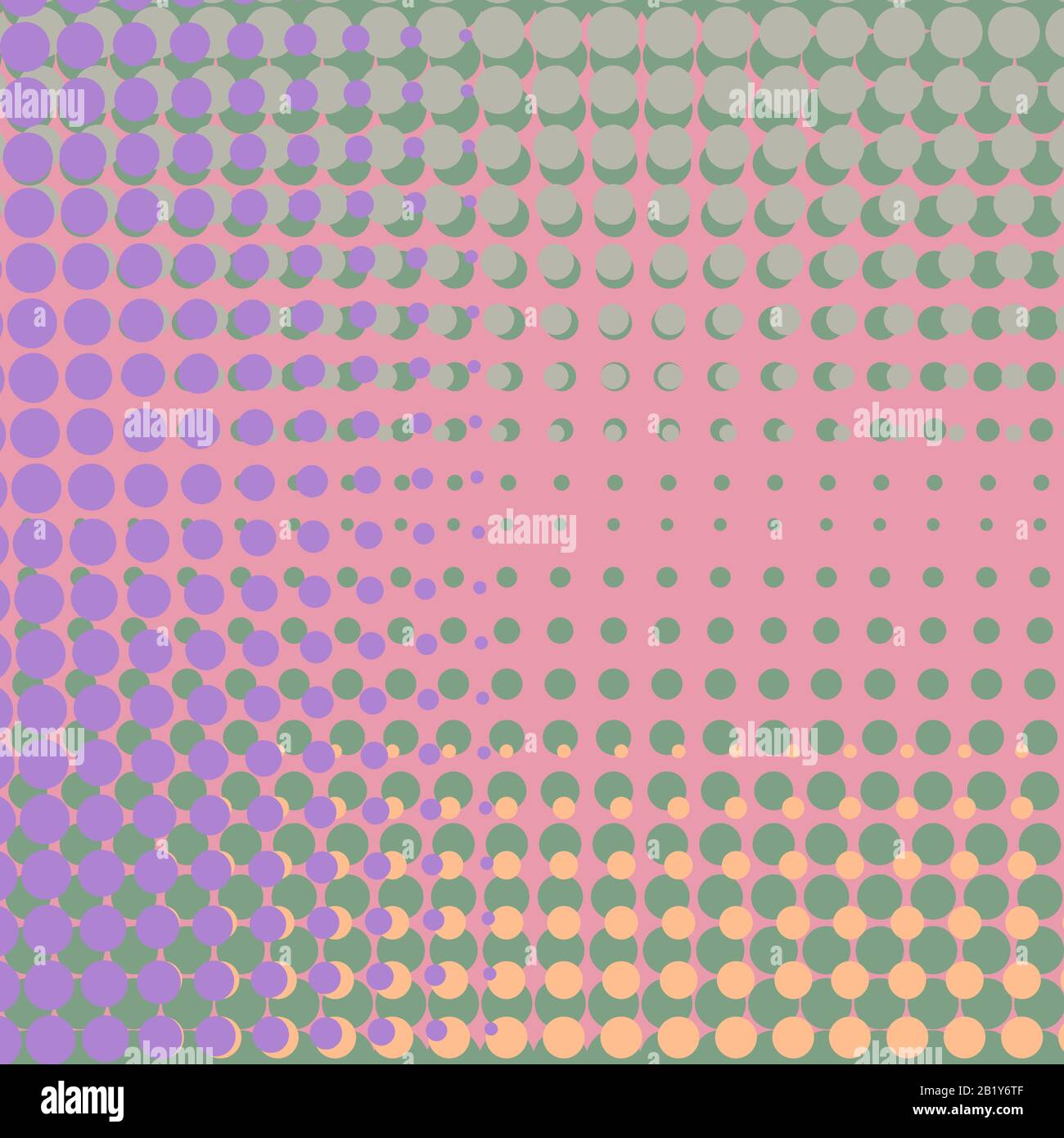 Colored Halftone Background. Colorful Dotted Abstract Texture. Dirty Damaged Spotted Circles Pattern Stock Vector