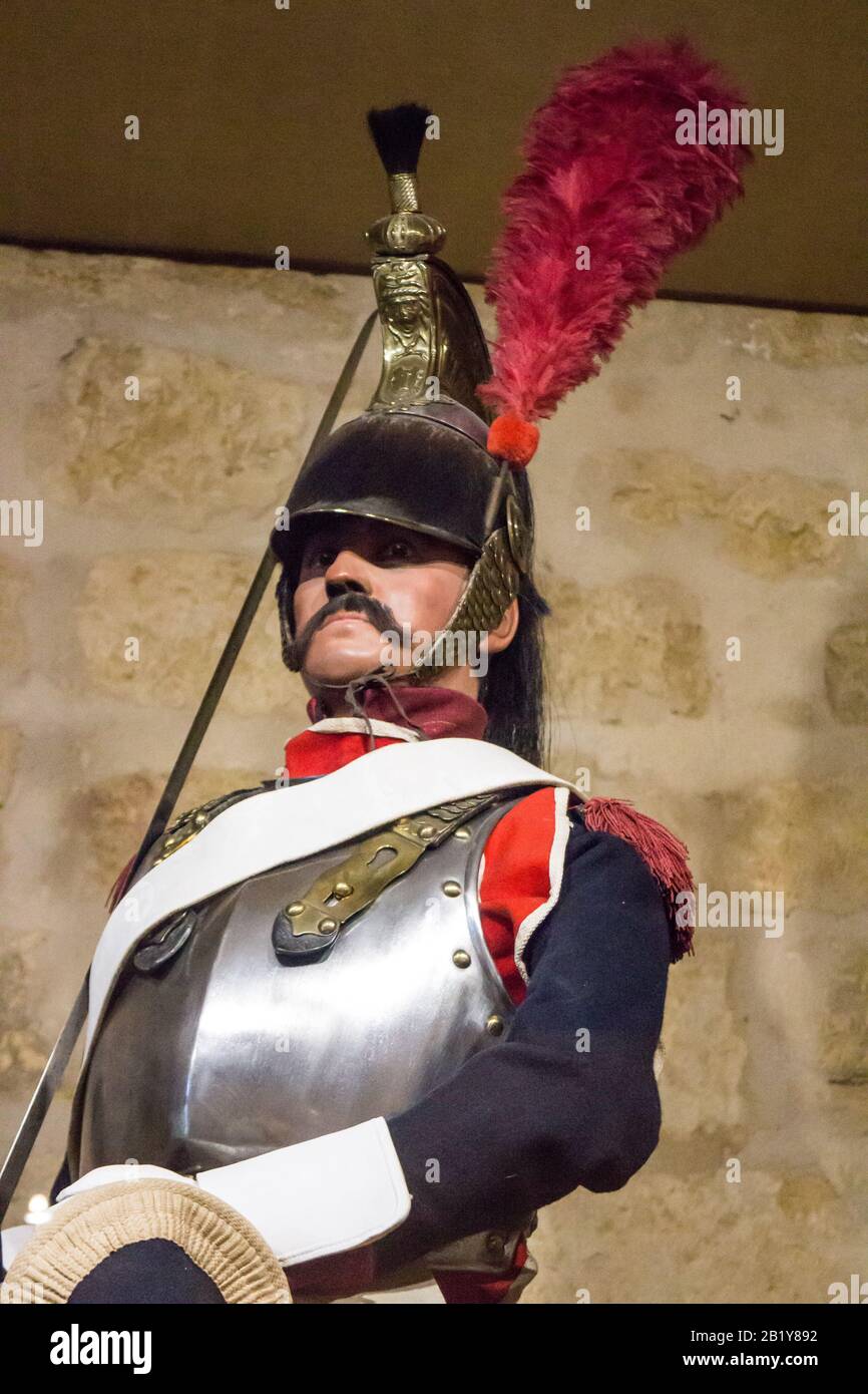 Musée de l'Emperi à Salon-de-Provence : Cuirassier à cheval Stock Photo