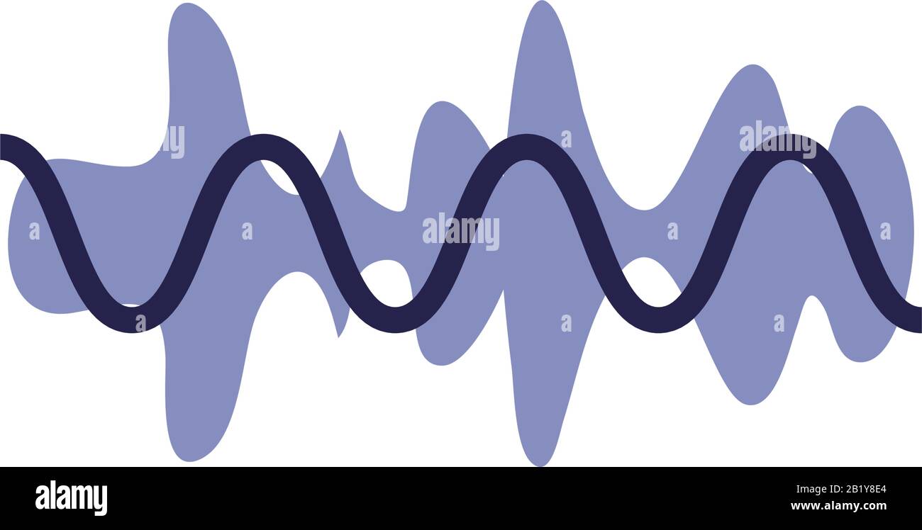 wave fill style icon design, Music sound melody musical song art ...