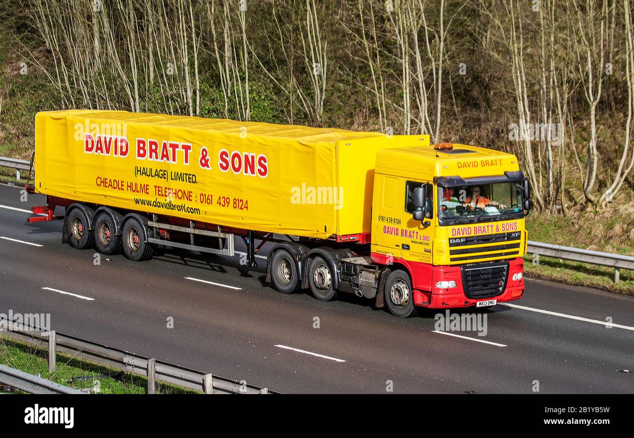 David Bratt & Sons; yellow Haulage delivery trucks, lorry