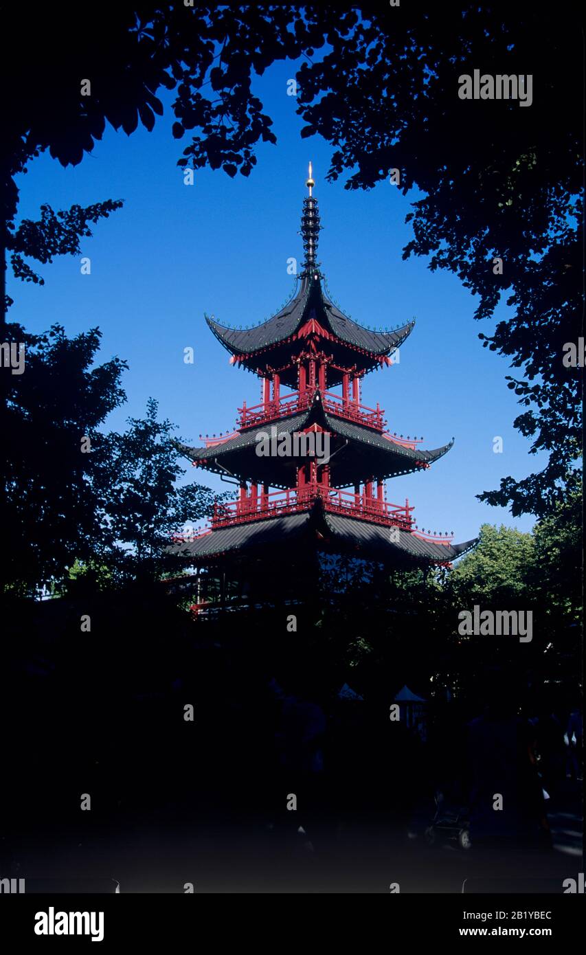 Building in funfair Stock Photo