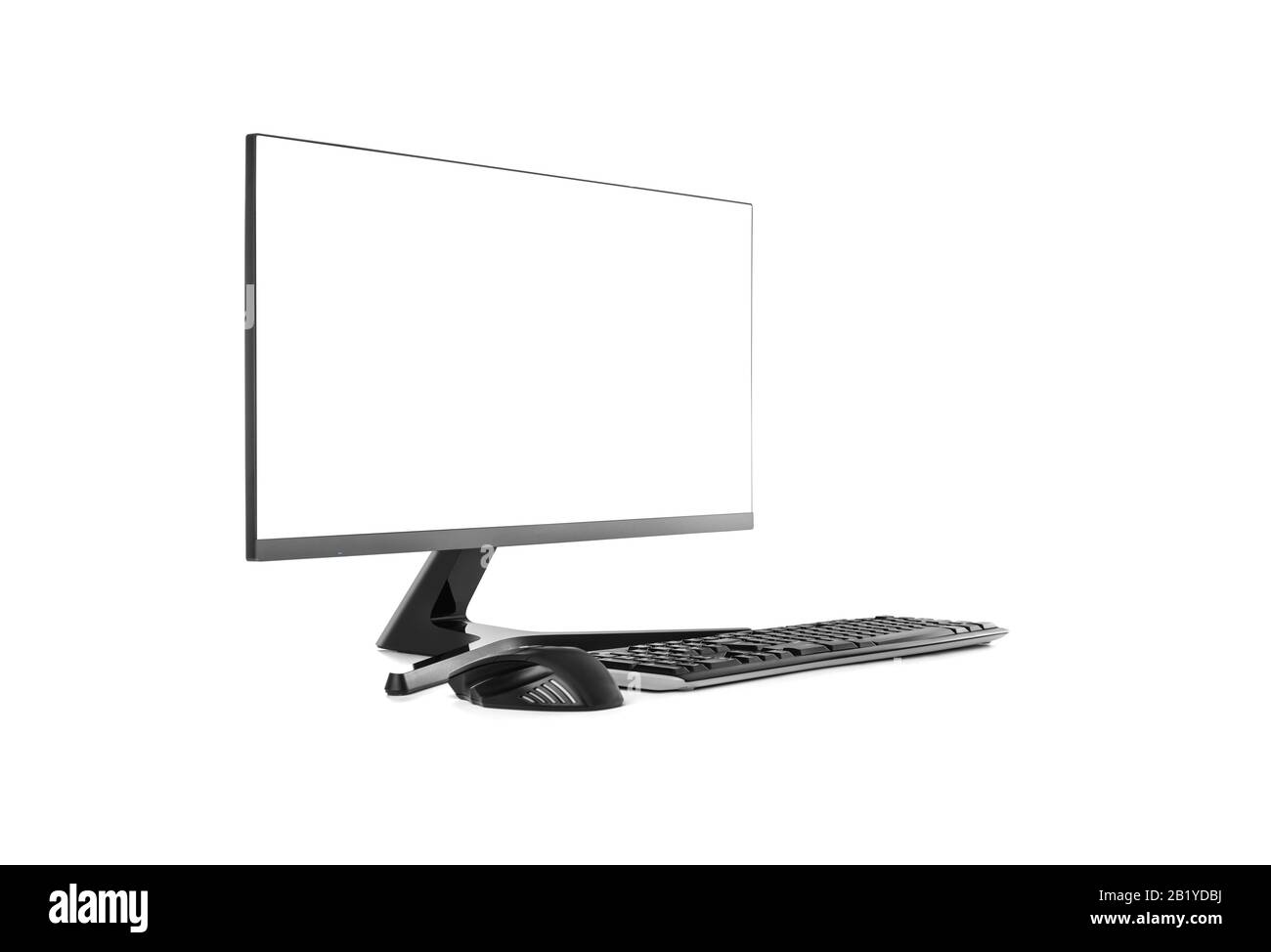 Desktop PC on white background Stock Photo - Alamy