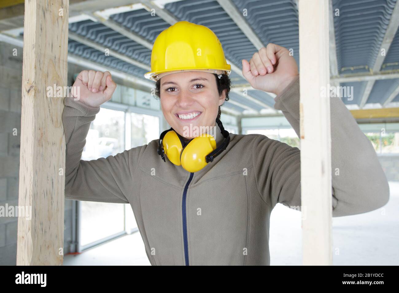 Woman in builder uniform hi-res stock photography and images - Alamy