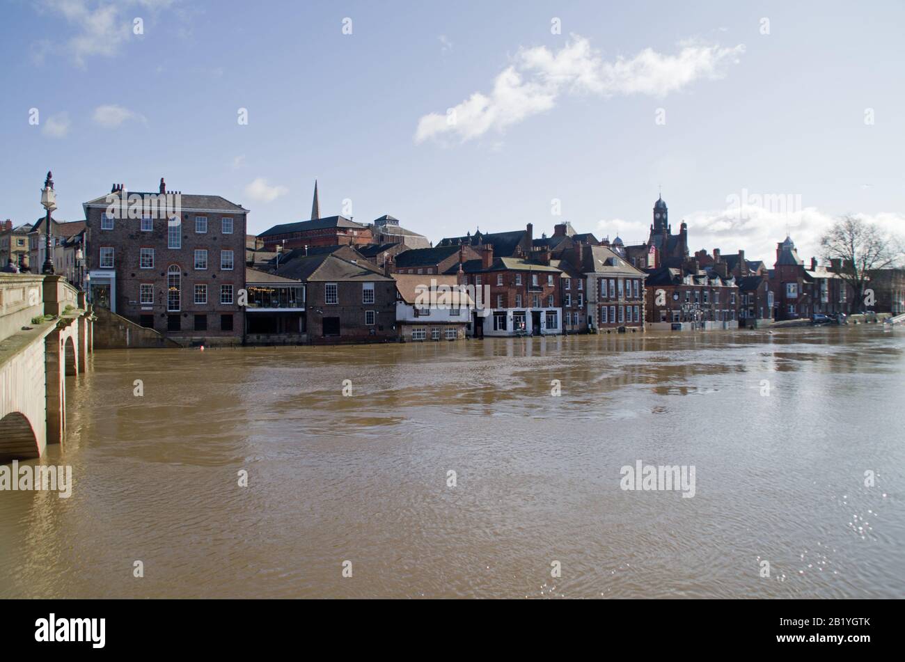 York winter flooding 2020 Stock Photo