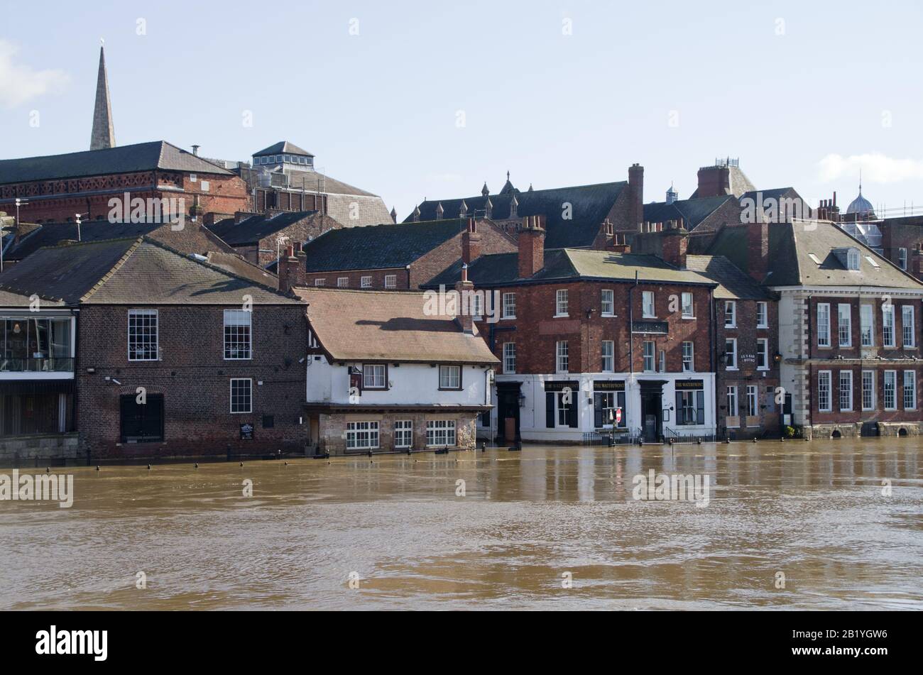 York flooding following Winter storms in 2020 Stock Photo