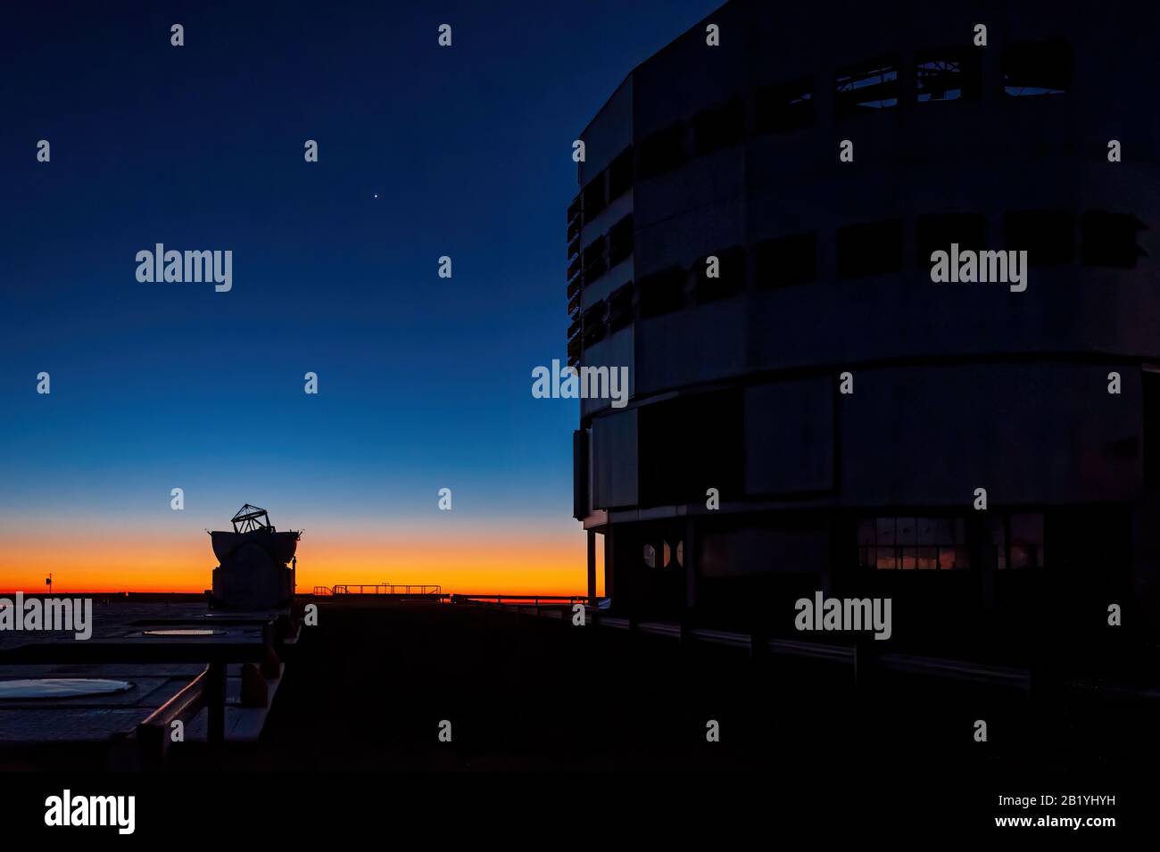 The Very Large Telescope compound at Paranal, Chile Stock Photo