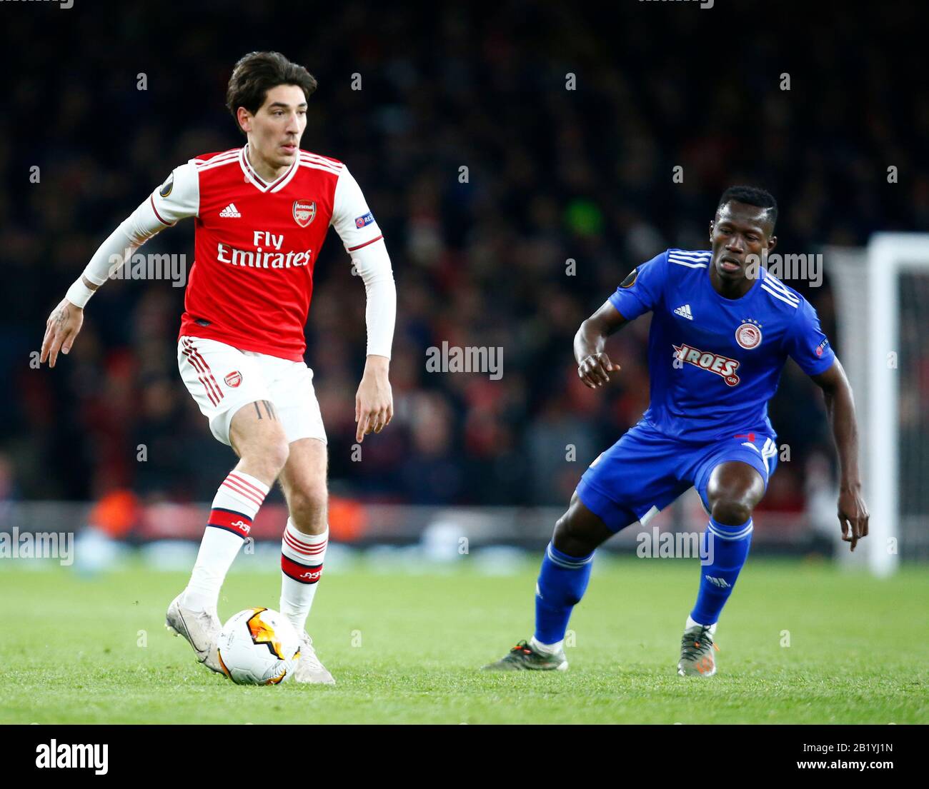 LONDON, United Kingdom, FEBRUARY 27 Hector Bellerin of Arsenal during  Europa League Round of 32 2nd Leg between Arsenal and Olympiakos at  Emirates sta Stock Photo - Alamy