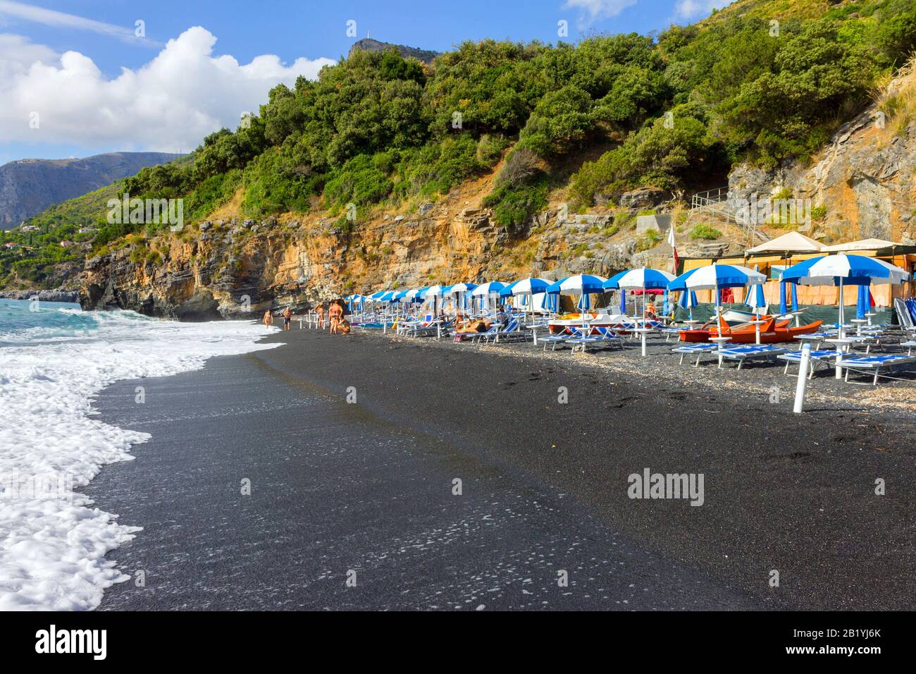 italy-basilicata-maratea-cala-jannita-the-black-beach-stock-photo