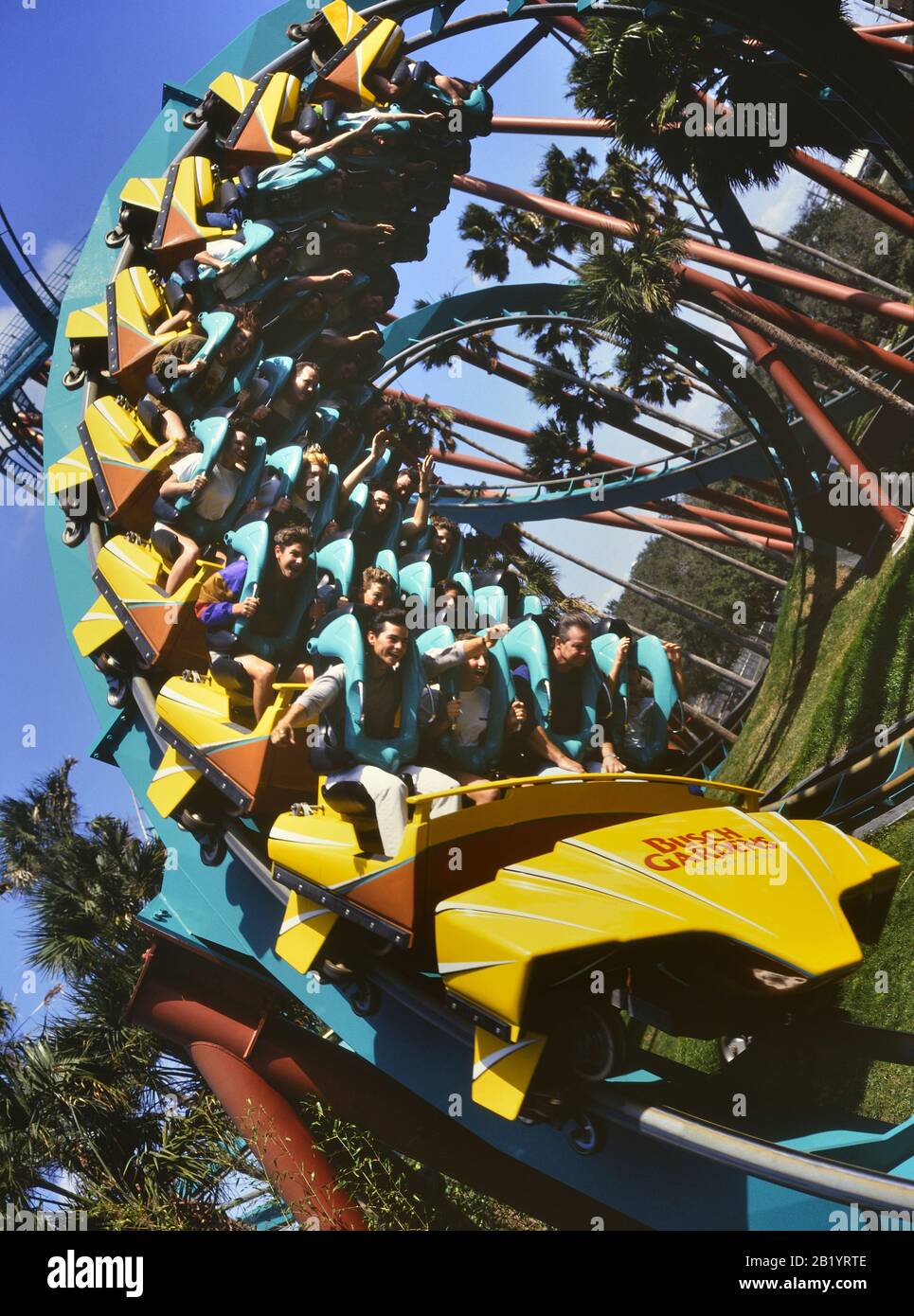 Kumba Roller Coaster Corkscrew Busch Gardens In Tampa Florida