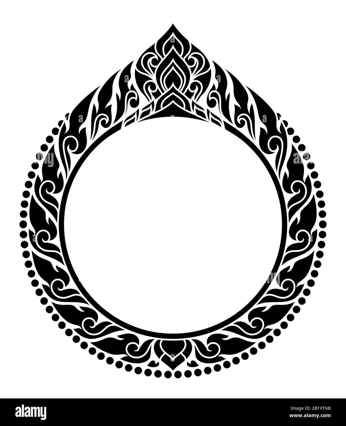 White floral celtic ornament borders on black background for tattoo or  interior design Stock Vector Image & Art - Alamy