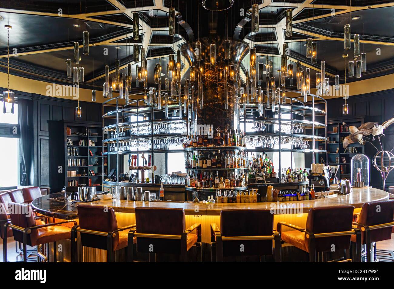 Bar in a Luxury Quebec City Hotel Stock Photo Alamy