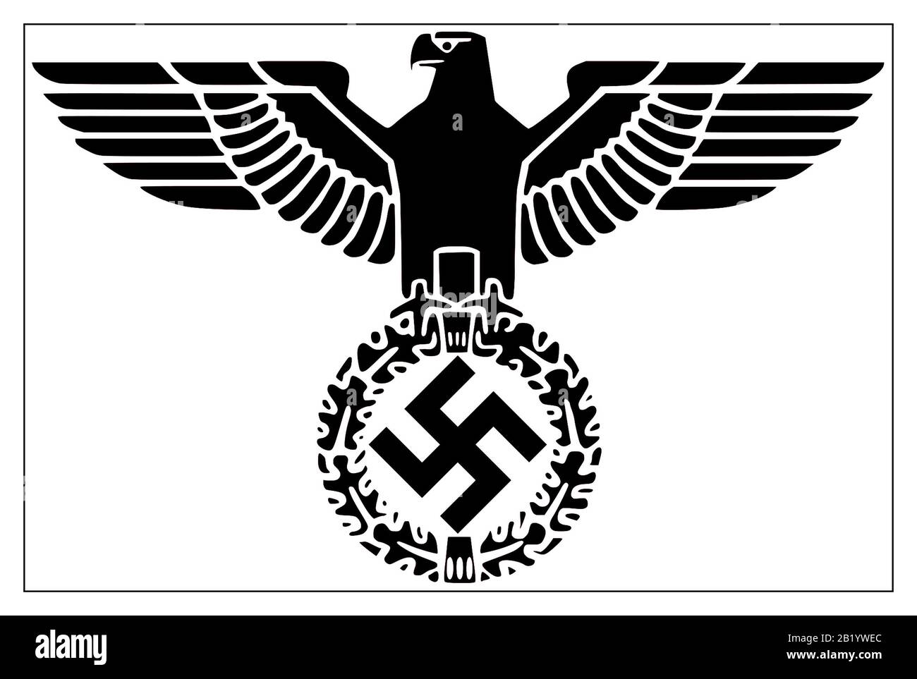 SWASTIKA EMBLEM The Parteiadler or Emblem of the Nationalsozialistische Deutsche Arbeiterpartei known as the National Socialist (Nazi) Party Stock Photo