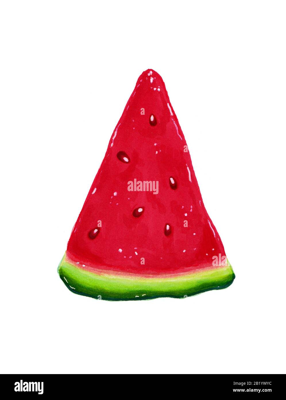 Piece of watermelon on white background. Fresh vitamin nutrition ...