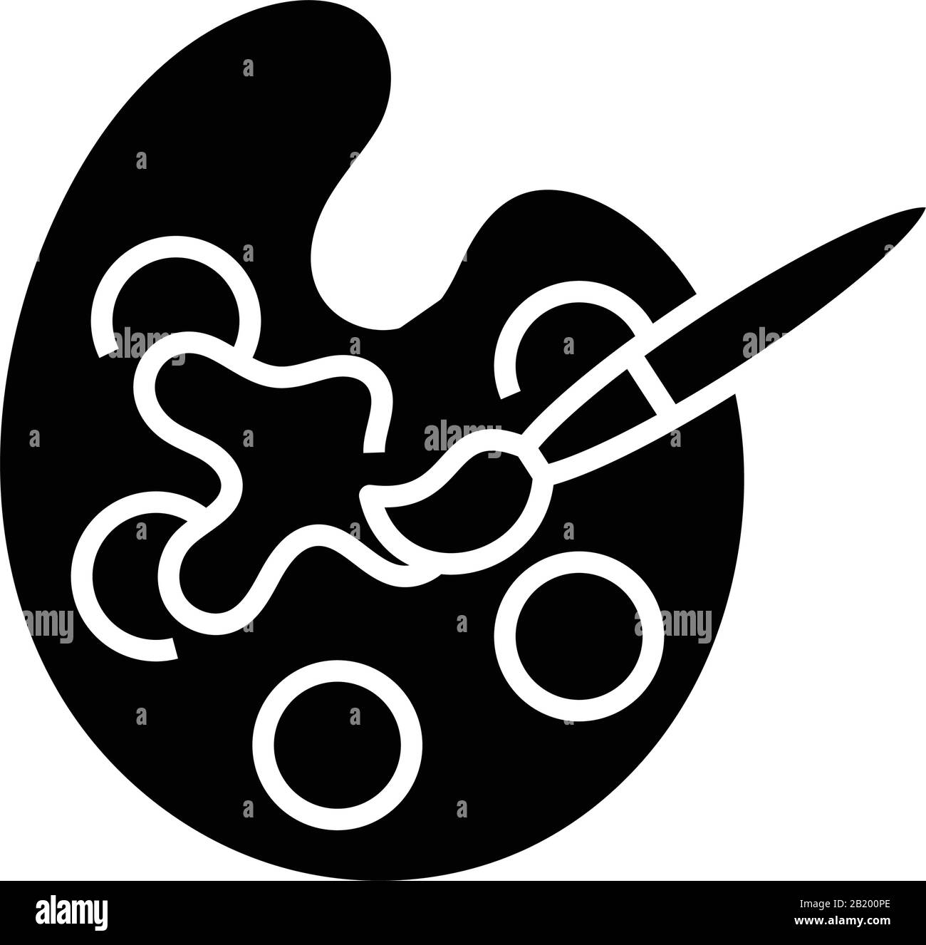 Color palette black icon, concept illustration, vector flat symbol ...