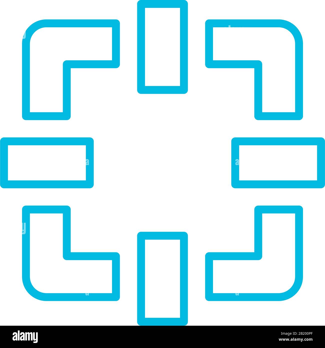 circuit square line style icon design, futuristic virtual technology ...