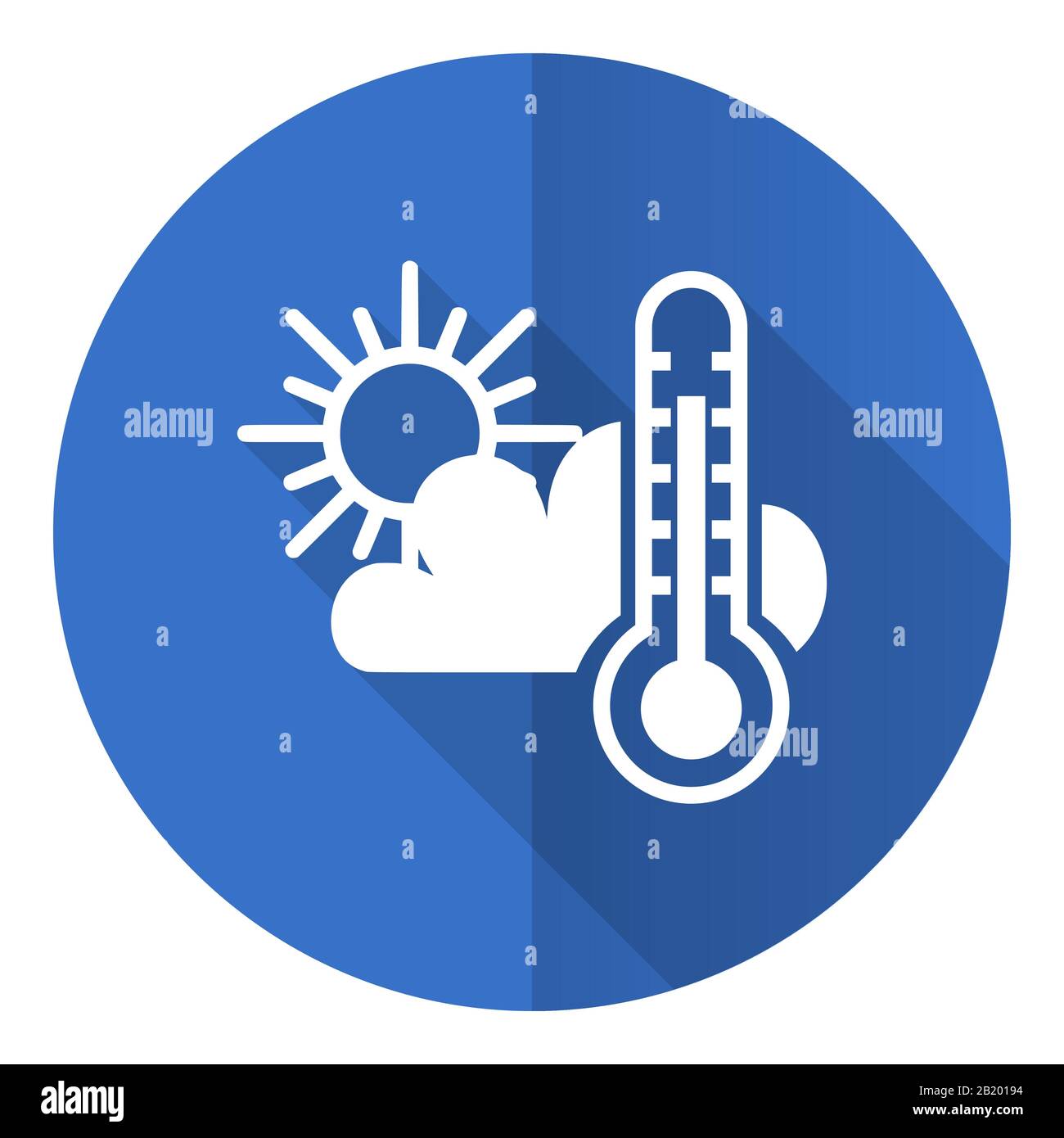 Weather forecast flat design vector icon, climate concept illustration ...