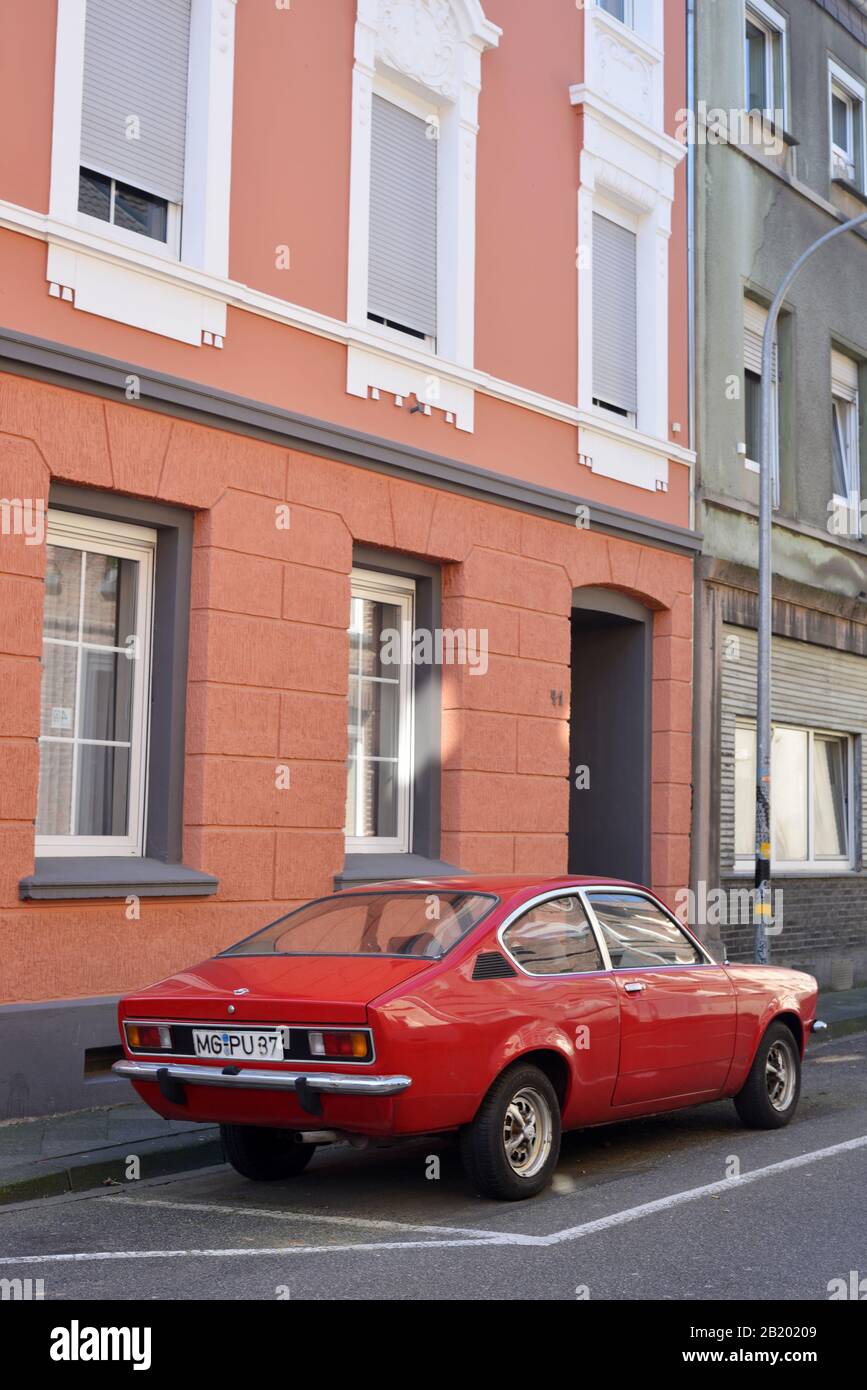 Mönchengladbach, Germany, 03-22-2019 beautiful vintage Opel Kadett Berlinetta car in the street Stock Photo