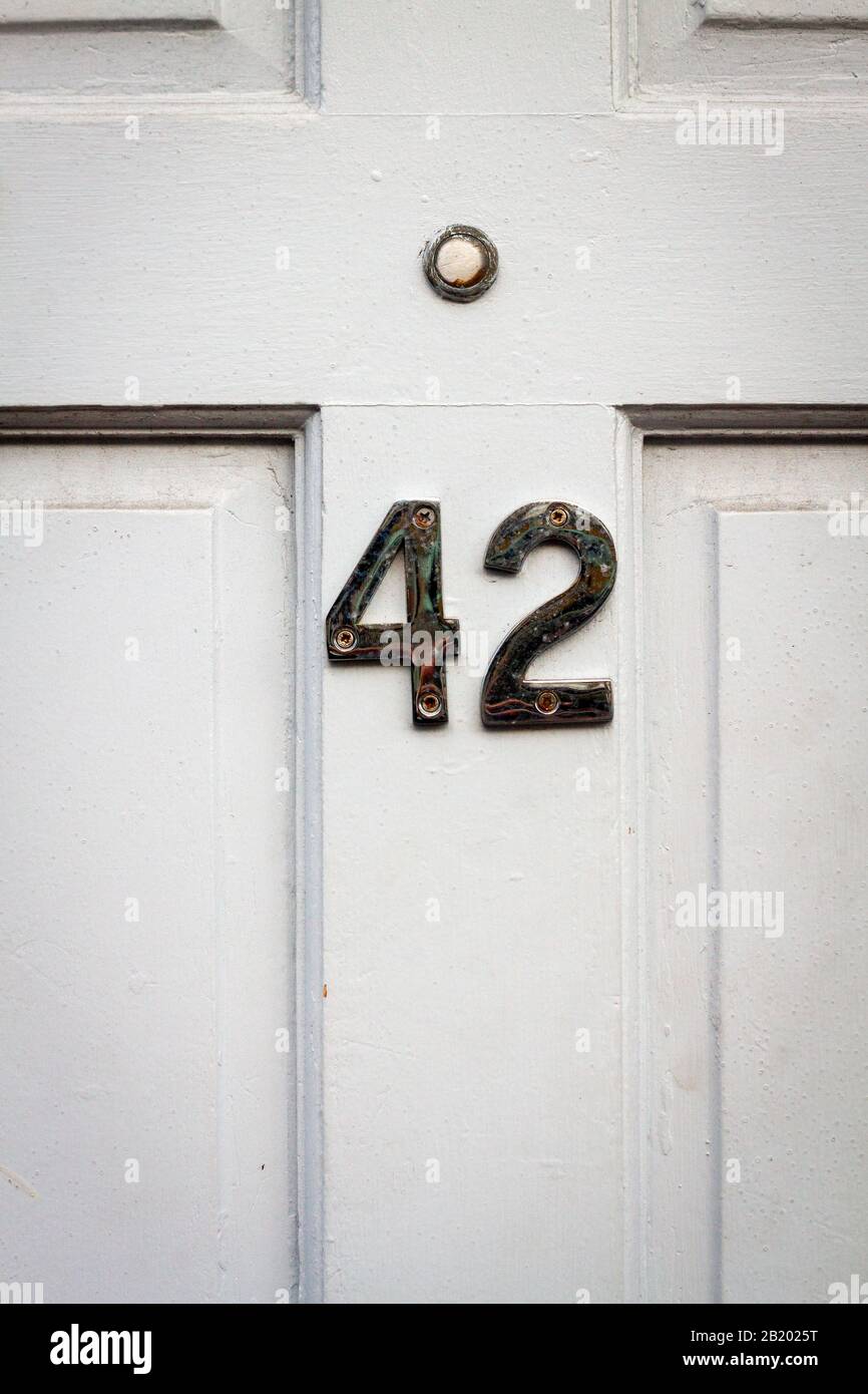 House number 42 Stock Photo