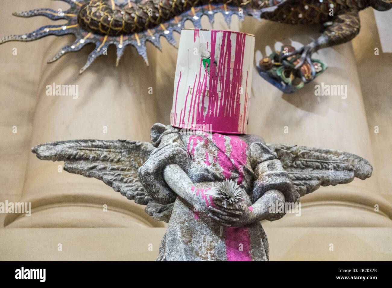 Banksy,Banksy's,Paint Pot Angel,Bristol Museum and Art Gallery,Bristol