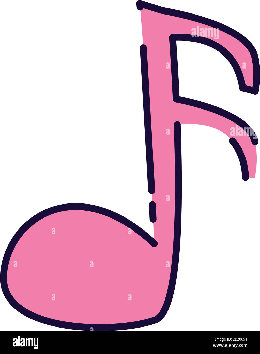 note fill style icon design, Music sound melody song musical art and ...