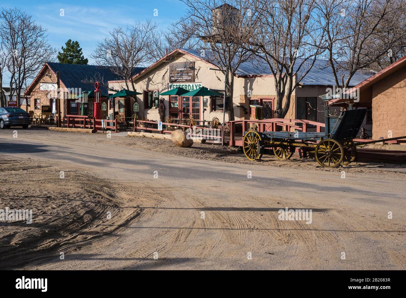 Shep's Miners Inn & Yesterdays Restaurant, Chloride, Arizona, 86431, USA. The oldest continuously inhabited mining town in United States, Stock Photo