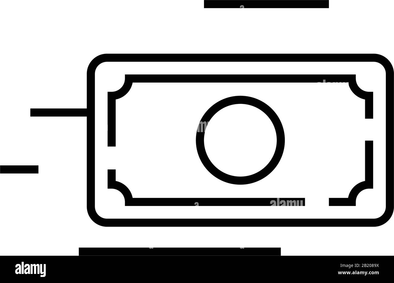 Money transfer (10) line icon, concept sign, outline vector ...