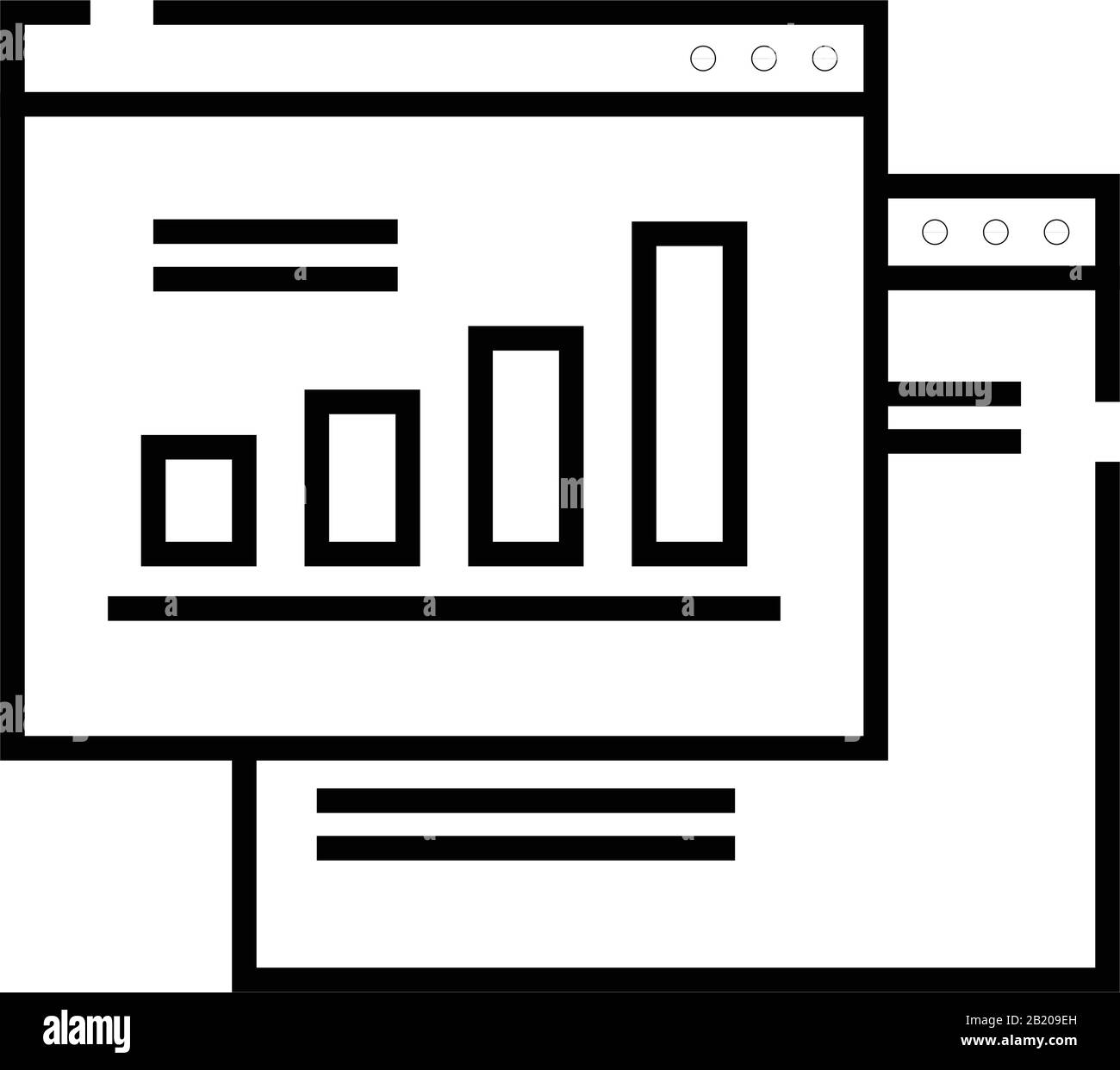 Online chart line icon, concept sign, outline vector illustration ...