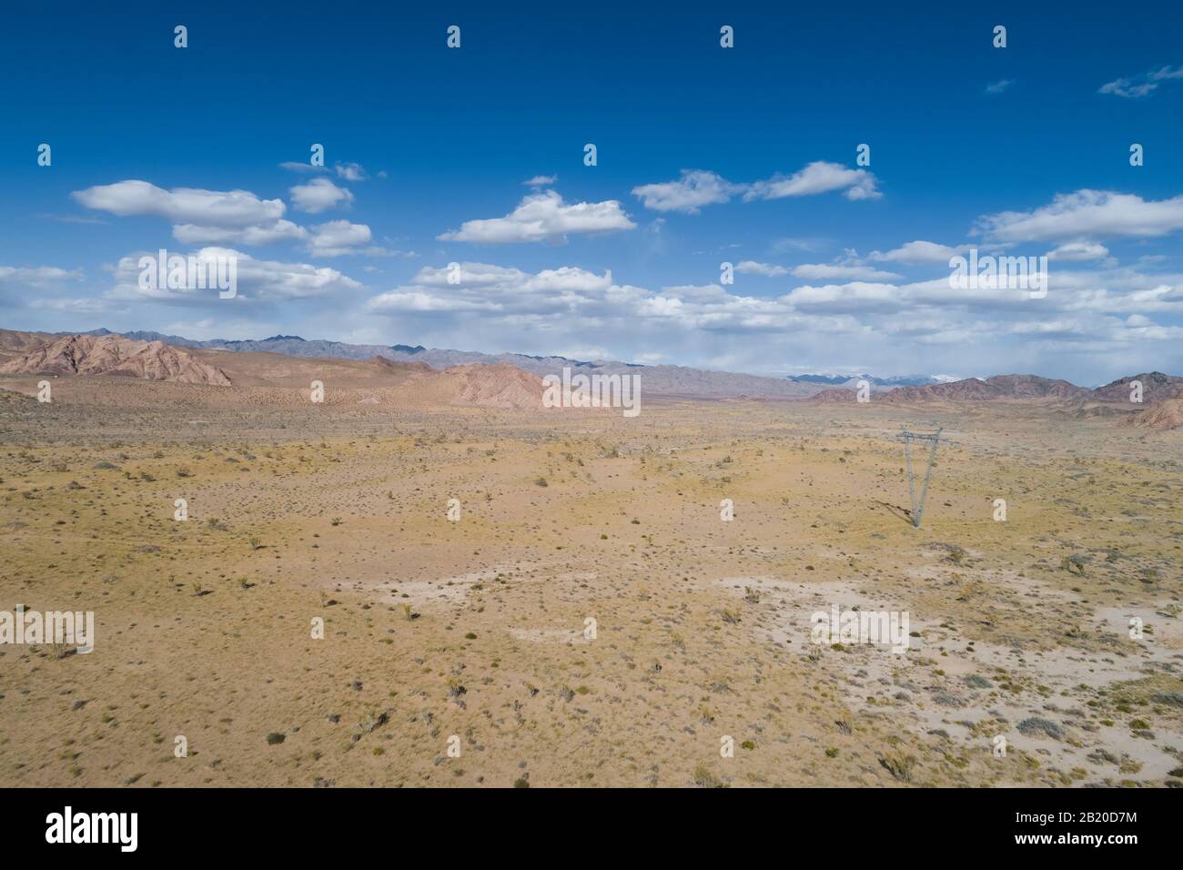 aerial view of dry land in Qinghai, China Stock Photo
